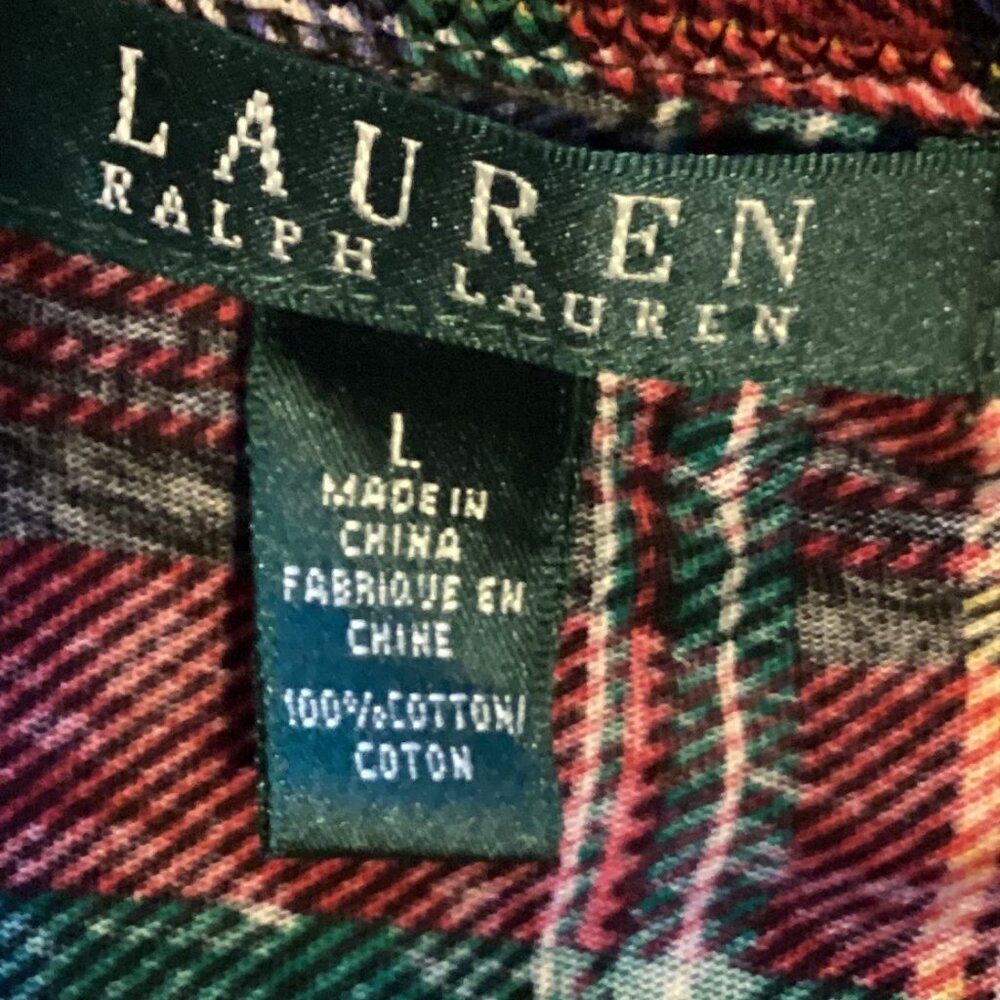 Vintage Ralph Lauren Plaid Ruffle Blouse - Picture 8 of 8